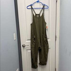 FP Movement by Free People Khaki Jumpsuit